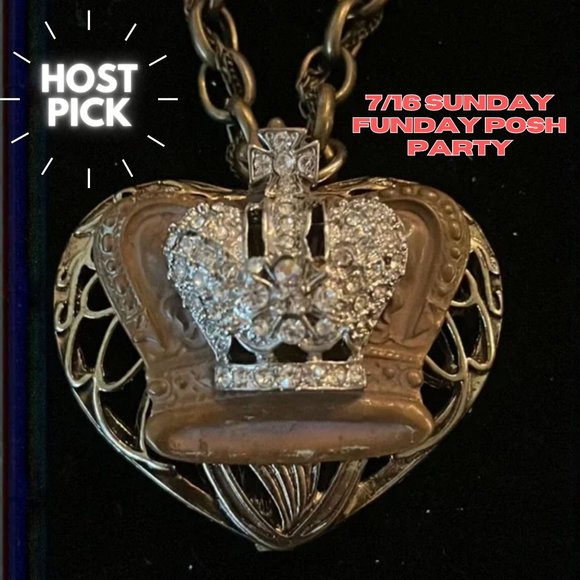 Jewelry - 📦 3 FOR $20 ITEM 📦 🔹HP🔹 Vintage Style Crown & Heart Choker/Necklace